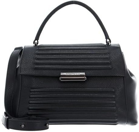 Mandarina Duck Leder Handtasche Schultertasche I-Con Handbag Nero schwarz