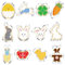 12 PièCes Ensemble D'Emporte-PièCes PâQues Emporte PièCe PâQues En Acier Inoxydable Emporte PièCe 3d PâQues Canard, Papillon, Carotte, œUf PâQues, TrèFle à Quatre Feuilles, Lapin