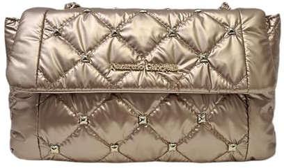 Before by Luigi Benetton Borsa Donna Piumino in Nylon Impermeabile Multitasche Riporti in Vernice Dimensioni: 29 X 18 X 10 cm. Linea Cassis ART.002 Marchio NAZARENO GABRIELLI (ROSE/GOLD)