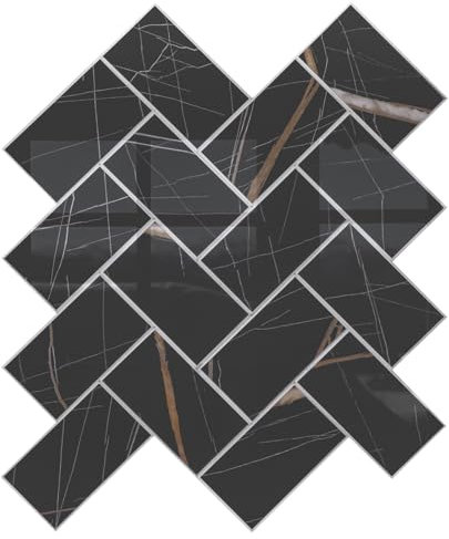 Carrelage à coller en métal, carreaux muraux auto-adhésifs avancés de 4 mm d'épaisseur, nouveaux carreaux muraux à peler et coller avec métal brossé 2024, 10 feuilles/paquet