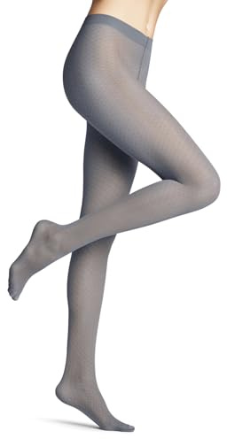FALKE Damen Strumpfhose Lullaby 20 DEN W Ti transparent gemustert 1 Stück, Grau Steel Grey 3250, M