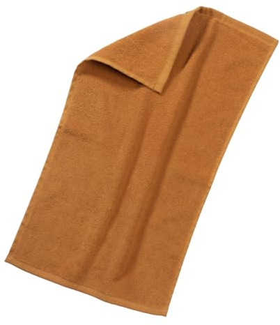 Living Crafts - Orlando | Gästetuch, Handtücher 100% Baumwolle, 30 x 50 cm – saugfähig, schnell trocknend, kompakte, leichte Qualität – für Haushalt, Kosmetiksalon, Spa (Amber)