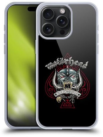 Head Case Designs Offizielle Motorhead Ace of Spades Dog Grafiken Softgelhülle Kompatibel Mit Apple iPhone 15 Pro Max Und Kompatibel Mit Magsafe Zubehör