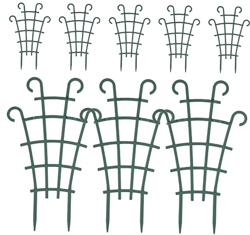 INOOMP 8stücke Teiliges Pflanzgitter Aus Kunststoff Für Kletterpflanzen Stabiler Pflanzenstützrahmen Für Blumen Und Gemüse Für Töpfe Und Gartenarbeit Leicht Und Langlebig
