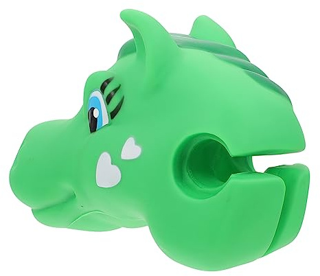 Gogogmee Lenkerverzierung Cartoon Pferd Kopf Für Fahrrad Kinderfahrrad Roller Lenker Ornament Dekoration Aus Silikonmaterial Mit Integriertem Mechanismus Für Einfache Montage