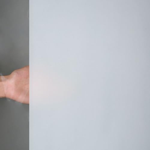 Fensterfolie Blickdicht Sichtschutzfolie 60 x 600 cm Uv-Schutz Folie Sichtschutz Hitze Sonnenschutzfolie Selbsthaftend Sonnenschutz Spiegelfolie für Büro Und Haus, weiß matt