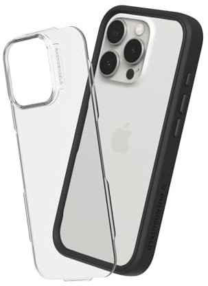 RhinoShield Modulare Case kompatibel mit [iPhone 16 Pro Max] | Mod NX - Anpassbare & stoßdämpfende Schutzhülle im schlanken Design - 3.5 Meter Fallschutz - Schwarz
