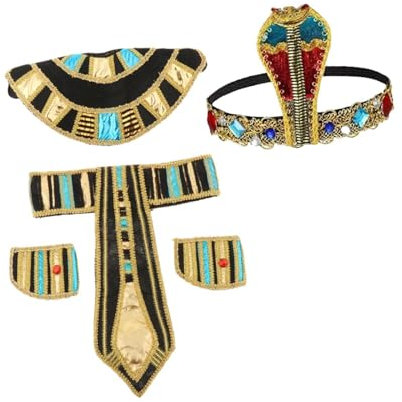 rockible 5X Ägyptische Kostüm-Accessoires Mode Kragen Pharao Gürtel Ägyptische Kopfbedeckung