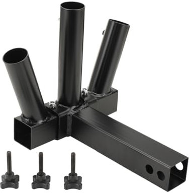 SUDEG Support de mât de Drapeau, Triple Support Mural pour Drapeau, Porte Drapeau Mural Exterieur Compatible avec Jeep, Camion, SUV, Camping-Car, Pick-up, Remorque de Camping-Car