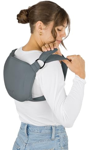 Wärmflasche für den Nacken und Schulter – Rückenwärmer Wärmekissen zur Schmerzlinderung Farbe Grau