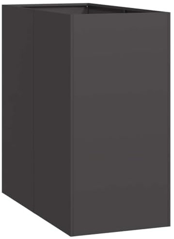 vidaXL Pflanzkübel Schwarz 40x80x80 cm Stahl, Pflanzschale, Garten-Garten-Pflanzkübel, Outdoor-Pflanzgefäß, Hochbeet, Pflanzgefäß, Blumenkasten
