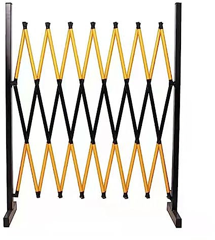 XNXYSMKJ Erweiterbarer mobiler Barrikadenzaun, eisernes Falttor, Massenkontroll-Verkehrsbarrikade für den U-Bahn-Busbahnhof-Flughafen (47.2X98.4in)