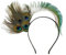 EIROVYA Pfau Haarband für Damen, Haarschmuck Pfau Damen Pfauenfeder-Kopfschmuck, Pfau Haarschmuck, Karnevalsfeder-Haarband, Maskerade, Kostüm, Haarreif für Halloween, Hochzeit, 1 Stück