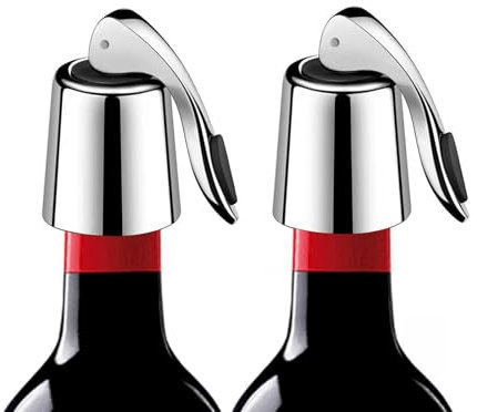 ChaneeHann Weinflaschenverschluss Sektflaschenverschluss 2er Set - Dicht und Tragbar - Für Weinliebhaber