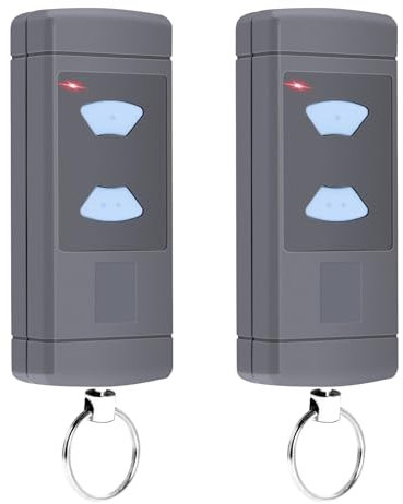 Emisor manual compatible con Hörmann, 868,3 MHz, repuesto para abridor de puerta de garaje Hörmann HSE2-868, HSM4-868, HS4-868, 2 canales, 2 unidades
