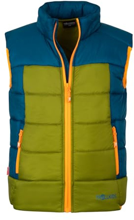 Trollkids Kids Hardanger Vest | Leicht gefütterte Weste, Zwei Taschen mit Reißverschluss, Hoher Anteil recycelter Materialien