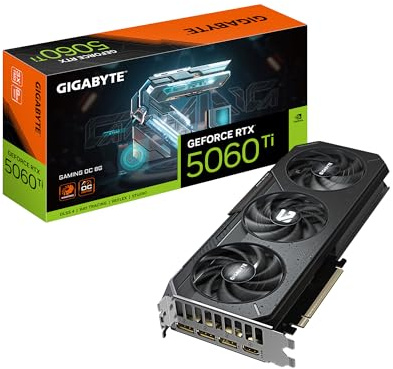 GIGABYTE GeForce RTX 5060 Ti Gaming OC 8G Scheda Grafica 8 GB 128-bit GDDR7, PCIe 5.0, Sistema di raffreddamento WINDFORCE, scheda video GV-N506TGAMING OC-8GD