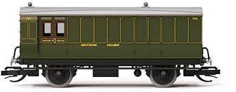 Hornby TT TT4054 SR 4 Wheel Coach 3rd Class Brake Baggage, Green