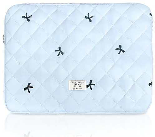 Flintronic Laptoptasche 15,6 Zoll, Puffy Laptop Hülle, Schleife Laptophülle, Laptoptasche Schutzhülle, Laptop Sleeve Case, Notebook Hülle Tasche Kompatibel mit MacBook/Huawei/Acer/Asus/HP/Dell/Lenovo