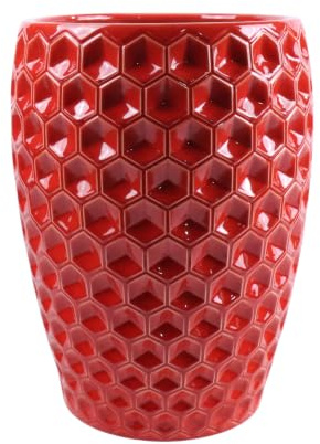 Provencelia Pflanzkübel Versailles Keramik Ø 38 × H 54 cm Rot | Größe XL, 35 L Pflanzvolumen, Innenöffnung Ø 32 cm, 10 kg