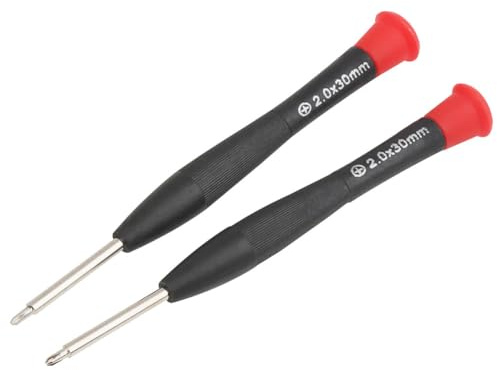 2Pcs 2.0mm PH00 Phillips Screwdriver for Toys Glasses Laptop Computer Repair Tool, Magnetic #00 Cross Head Small Screwdriver