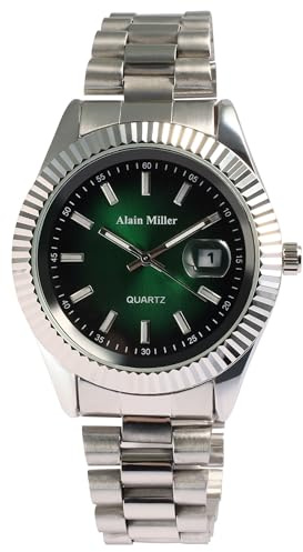 Raptor Alain Miller Herren Armbanduhr aus Edelstahl in Silber, in Einer Länge von 24 cm, Klassisches Design für jeden Mann