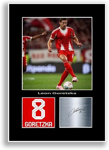 LJW Prints Leon Goretzka Football Player 2025-2026 Druck signiert Autogramm Foto Poster für Fans und Fans