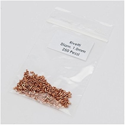pcbfacile Kupfernieten für mechanische Leiterplatten-Durchgangsloch-Beschichtung – Innendurchmesser 1,0 mm/Lochdurchmesser 1,5 mm – 250 Stück.