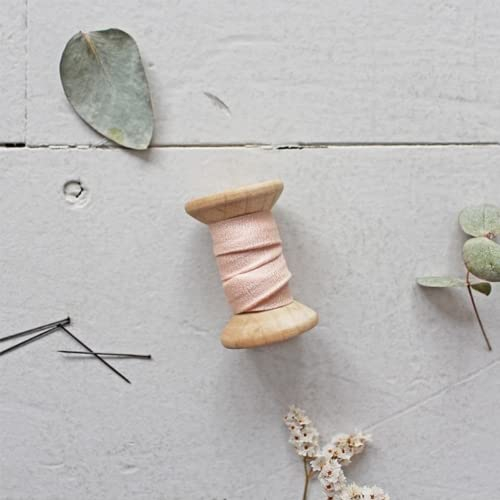 Viskose-Krepp-Schrägband, rosa, Meterware
