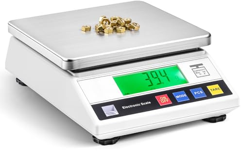 Bonvoisin 0.1g 3-10kg Balance de Laboratoire Balance Électrique Analytique Précise et Numérique avec Certification CE avec Fonction de Comptage (10kg,0.1g)