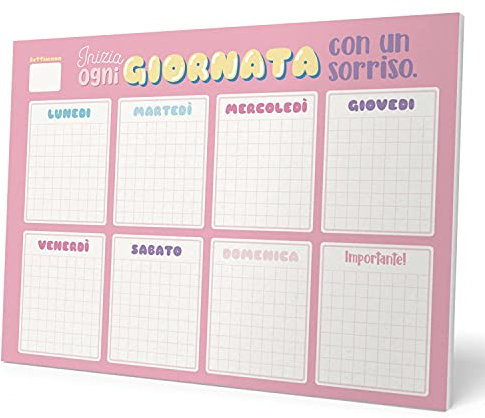 Grupo Erik: Planning da Tavolo A3 Carouge, Planner settimanale con 54 fogli a strappo, 29,7 x 42 cm, Agenda Organizer, To Do List Planner, Planner settimanale da scrivania