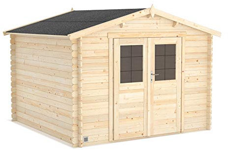 Gartenschuppen aus Holz Volta 8,9 m², Blockbohlen 28 mm