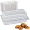 MHGLOVES 100 Pcs Plastic Disposable Box, Clear Takeout Food Container with Lids, Food Storage Cake Muffin Pastry Takeaway Containers, Clamshell Salad Hinged Box