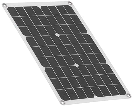 Panel Solar de 50 W y 18 V, Placa de Cargador de batería Solar portátil con Clip de cocodrilo, Kit de Cargador de Panel Solar USB para Barco, Caravana, Caravana