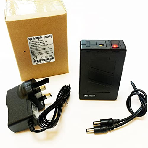 12v 4800mAh Rechargeable Power Pack Bank Portable Battery + UK Charging Adapter