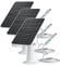 Panel Solar para cámara de vigilancia inalámbrica al Aire Libre, 5V, 4W, IP65, Fuente de alimentación Solar Impermeable para cámara de batería de Seguridad, Conector Micro USB y Tipo C, Paquete de 3