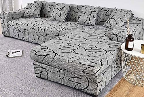 ZZDZW Sofabezug L Form Wasserdicht Beige Grau Rechts Links Couchbezug Sofahusse L-förmiges Sofa Überzug Couch Hussen 1 2 3 4 Sitzer Ecksofa Stretch Eckcouch L-vormig Bezug L-Förmige Sofabezüge