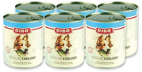 DIBO - EXKLUSIV KÄNGURU, 6 x 800g-Dose aus reinem Muskelfleisch – Single Protein, Qualität