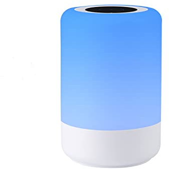 MIAROZ LED Nachttischlampe, Stufenloses Dimmbar Tischlampe RGB Licht, Berührungssensitives Nachtlicht für Schlafzimmer Wohnzimmer und Büro