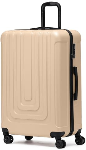 Flight Knight Premium Lightweight Suitcase - Built-in TSA Lock - 8 Spinner Wheels - ABS Hard Shell Check in Highly Durable Luggage - Large - 76.5x52x30cm