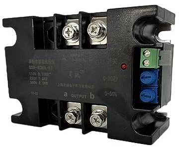 Elektrischer Softstart Controller 220 V einphasiger intelligenter Motor-Sanftanlasser, Sanftanlaufmodul, Sanftanlauf, 50–60 Hz, kompatibel mit 2/4/6/8 kW, for Ventilatoren, Pumpen, Bandförderer, Kugel