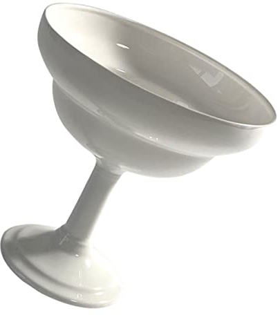 MAGICLULU Gläser Kelch aus Keramik Salatschüssel Glas Martini-Becher Glas Wein Joghurtbecher Dessertbecher Obst-Dessert-Schüssel Eisbecher Knochenporzellan Dessertschale Lebensmittel Weiß