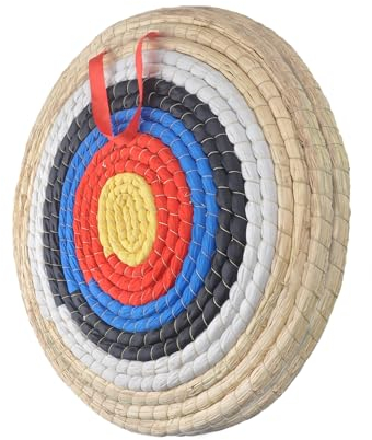 Zielscheibe Bogenschießen, Handgefertigte Bogenschießscheiben aus Stroh. Traditionelle Strohscheibe für Pfeil und Bogen, Geeignet für Recurve-Bögen - Langbogenscheibe - Einsatz im Freien(2 Layers)