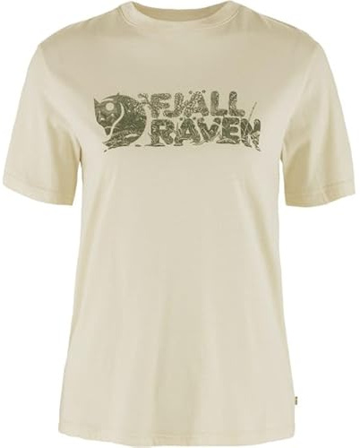 Fjällräven Damen Lush Logo T-Shirt, Chalk White, XXS
