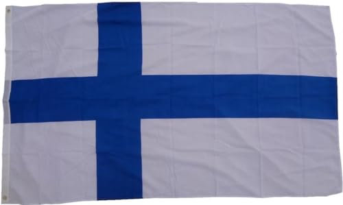 Finnische Flagge – Flagge Finnlands – Finnische Flagge – Finnische Gemeinschaftsflagge – 90/150 cm – Finnland-Flagge – Helsinki – Polyester – CHPN