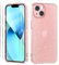 Coque Compatible avec iPhone 13, 2 Pièces Verre Trempé Protection Écran, Clair Housse à Glitter en Mince Silicone Souple Étui Antichoc Case Transparente Cover - Rose