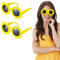 Sinmoe 2 Stück Sonnenbrillen Luau Party Hawaiianische Lustige Brille Sommer Strand Requisiten Neuartige Tropische Party Brillenrahmen Geburtstag Party Dekorationen für Karneval