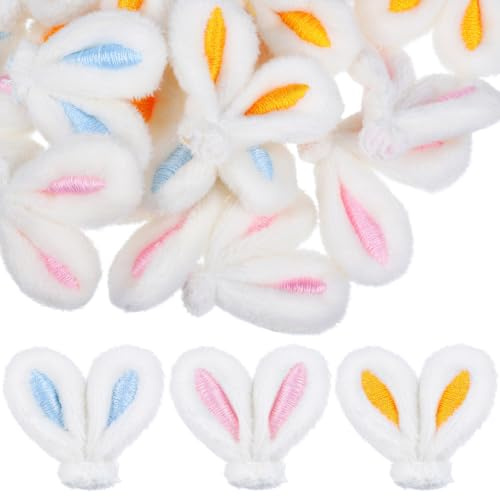 PRETYZOOM Hasenohren Zum Basteln 60 Stück Hasenohren Scrapbooking Schmuck Haarschmuck Haarnadeln Haarspangen Basteln Für Diy Osterdekoration Plüsch Baby Manuelles