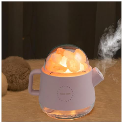 Forma de Tetera Humificador, 360ml Humidificadores de Aire, Luces de 7 Colores Humidificadores Silenciosos para Bebés y Plantas,Pink