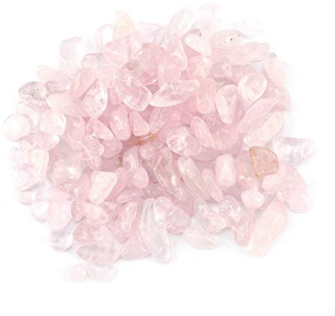 Copeaux de Pierre de Cristal écrasés, Pièces de Quartz Naturel, Décor D'autel, Aquarium Poli, 100g/3.5oz, Blanc, Rose, Violet (quartz rose)